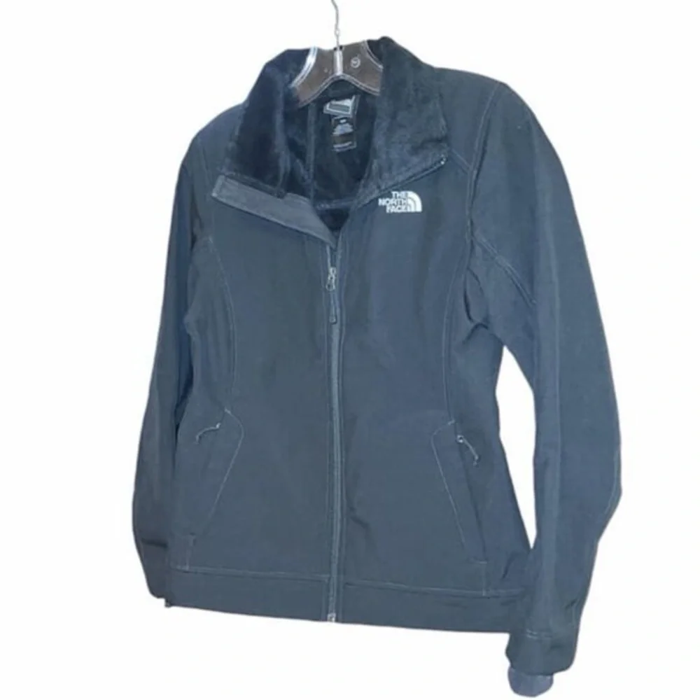The North Face Jacket Women s Size Small Solid Black Lined Sherpa Full full zip - Picture 2 of 5